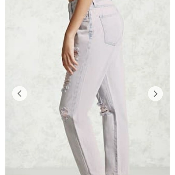 Pink-faded Distressed Jeans - Picture 5 of 6